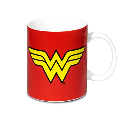 Logoshirt® DC Comics I Wonder Woman I Logo I Kubek do kawy I Porcelanowy I 300 ml I kolorowy I w pudełku prezentowym I Licencjonowany oryginalny design