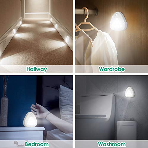 Urpower Motion Sensor Light Indoor, 60Lm Led Closet Lights Battery Operated Under-Cabinet Lighting, Stick-Anywhere Wireless Safe Night Lights For Hallway, Stairs, Entrance (3 Pack, Cool White) #TOP1