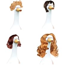 Porch Goose Outfit Bee-Themed Spring Costume with Striped Dress, Wings, Antenna for 17" to 23" Lawn Goose Statue, Garden Yard Decor