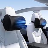 Wigoo ヘッドレストピロー 2個パック 車用頸椎枕 ソフトカーヘッドレスト 墨色