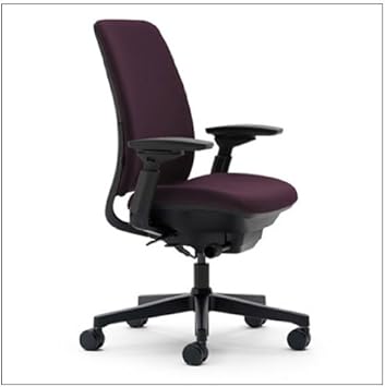 Amazon Com Steelcase Amia R Ergonomic Work Chair By Steelcase Color Eggplant Frame Base Black Aluminum Home Kitchen