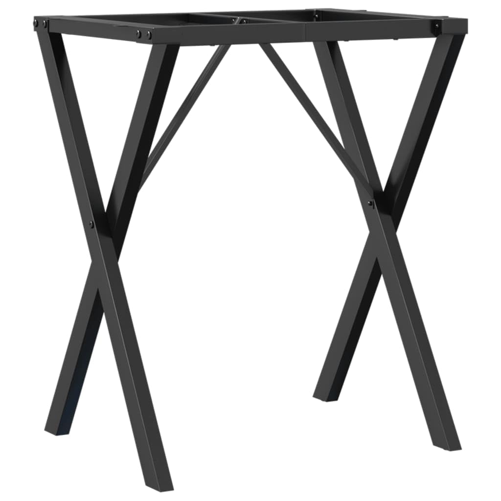 vidaXL Patas de Mesa de Comedor Estructura X Acero 60x40x73 cm, Pata de Mesa Auxiliar, Pata de mesita Auxiliar, Pata de Mesa de Metal