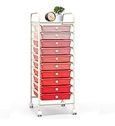 SipleHouseware Utility Cart With 12 Drawers Rolling Storage Art Craft Organizer On Wheels