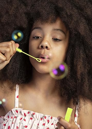 Henbrandt 2 x Neon Star Bubble Tubes with Wand (Pack of 12) Children's 4ml Bubbles Loot Bag Fillers Summer Games for Boys and Girls Kids Party Bags - Image 7