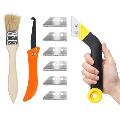 Image of Grout Removal Tool Set - 9 Pcs Hand Saw with Angled Handle & Blades, Tile Grout Remover for Cleaning, Professional Grout Cleaner for Home Improvement