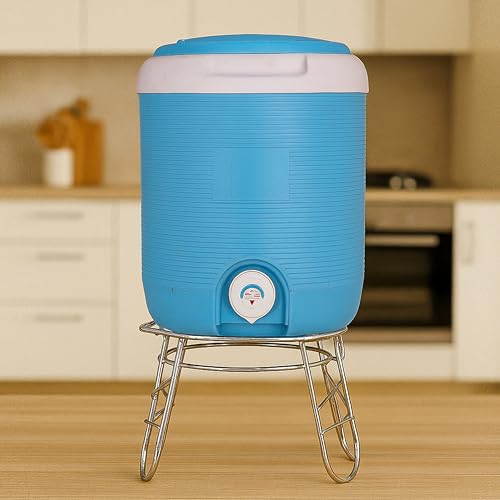 Image of Zepdos Steel Round Surface Matka Stand for Kitchen, Water Dispenser Rack, Terracotta Water Pot Racks for Kitchen Storage, Countertop Stand, Matka Rack