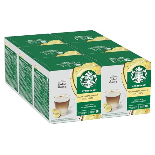STARBUCKS Vanilla Latte Macchiato De Nescafe Dolce Gusto Cápsulas De Café, 72 Unidades (Paquete de...