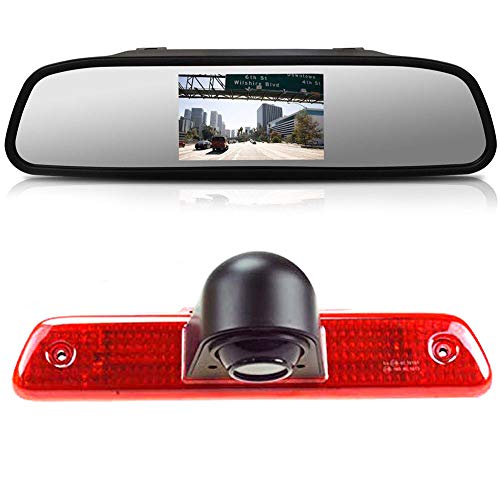 HD Rear View Camera Kit 4.3 Inch Rear View Mirror Monitor + 3rd Brake Light