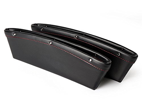 AHHC Set of 2 car seat Leather Side Slit Pocket Organizer Catcher