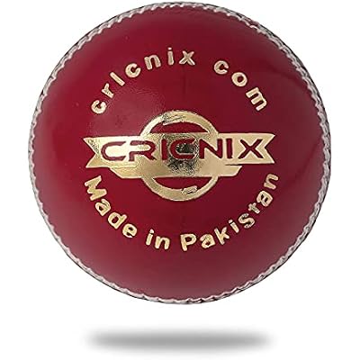 Cricket Ball Premier Red Leather Red 5.5oz (1-Pack/3-Pack/6-Pack) for Seniors Match