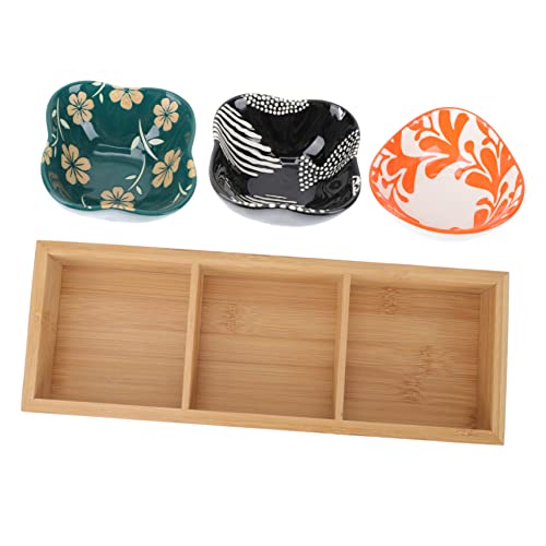 Alipis 1 Conjunto De Pires De Porcelana Aleatório Restaurante Cozinha Servindo Bandeja De Cerâmica P