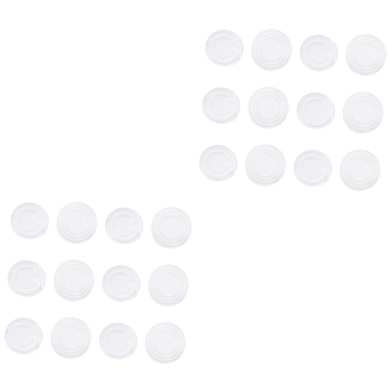 Angoily 2sets Glass Table Pads Round Shaped Furniture Bumpers Non-Slip Plastic Rubber Pads for Wall Protector 200pcs*2