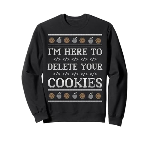 Programmer Nerd Geek Estilo Suéter Feo Galletas Navidad Sudadera