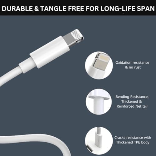 Image of 20W PD Type C Fast Charger with Type C-L 1 Mtr Cable Compatible for iPhone 14 I 14 Pro I iPhone 12 I 12 Pro I 12 Mini 12 Pro Max - White