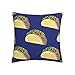 Taie D Oreiller Tacos Taie Coussin Rétro Taie d'oreiller D'Extérieur Housse De Coussin 45X45Cm pour Maison, Voiture, Jardin