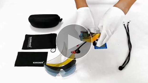 Karsaer Polarized TR90 Sports Cycling Sunglasses BMX, Running Golf