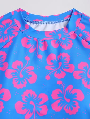 Image of ZAFUL Womens Rash Guard Swimsuits Long Sleeve Sun Protection Bathing Suit Tropical Swim Shirts with Briefs