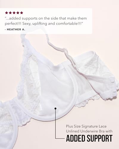 Image of Smart & Sexy Women's Signature Lace Unlined Underwire Bra with Added Support