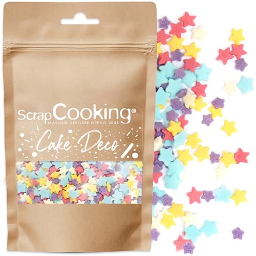ScrapCooking - Décors Sucrés Étoiles Rainbow - Thème Arc-en-Ciel Multicolore - Décoration Pâtisserie, Desserts, Gâteaux, Biscuits, Cupcakes, Anniversaires - Cake Design - 7401
