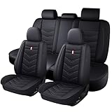 Axflong Car Seat Cover for Land Rover Range Rover 2000-2025, Durable Wear Resistant Waterproof Vehicle Cushion Cover, Breathable No Odor Premium Leather Vehicle Seat Covers.(Standard,Black)
