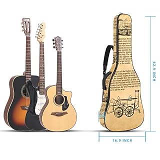 Housse imperméable pour guitare acoustique avec double bandoulière et poche Rose, Multicolore 02, 42.9×16.9×4.7 in… - Les Beatles, Paul McCartney, John Lennon, RIngo Starr, George Harrison Housse imperméable pour guitare acoustique avec double bandoulière et poche Rose, Multicolore 02, 42.9x16.9x4.7 in… – Image 5