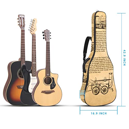 Housse imperméable pour guitare acoustique avec double bandoulière et poche Rose, Multicolore 02, 42.9×16.9×4.7 in… - Les Beatles, Paul McCartney, John Lennon, RIngo Starr, George Harrison Housse imperméable pour guitare acoustique avec double bandoulière et poche Rose, Multicolore 02, 42.9x16.9x4.7 in… – Image 6