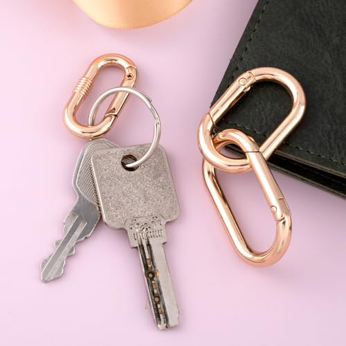 Image of Oval Spring Ring Clips, Metal Keyring Purse Clip
