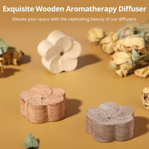 Difusor aromático eléctrico madera natural 3 piezas miniatura 3