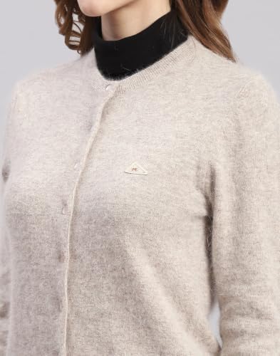Image of Monte Carlo Women Regular Fit Full Sleeve Solid Round Neck Winter Cardigan (Pack of 1)