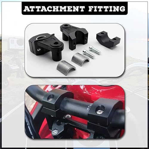 Image of MIKANIX Alloy Black Universal Handlebar Riser /Raiser Handle Clamps Riser for All Bikes Handlebar Riser Kit