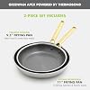 GreenPan Hybrid 9.5” & 11” Nonstick Stainless Steel Frying Pan Set, APEX Tri-Ply Thermobond PFAS-Free Ceramic Skillets, Induction & All Cooktop Compatible, Oven Temp to 850°F, Dishwasher Safe, Gold #3