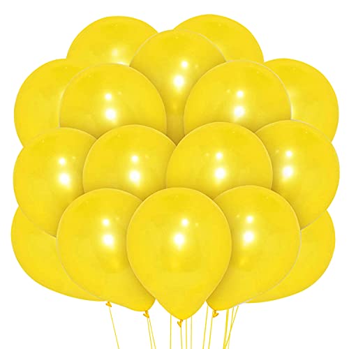 Songjum 50 Piezas Globos Amarillos Globos 12 Pulgadas Amarillo Decoración de Globos Amarillos para Cumpleaños Bodas Bautizo Graduación Fiestas Infantiles Cover