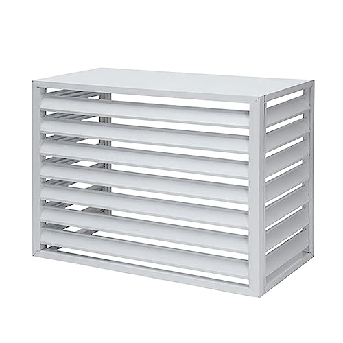 Housse de protection pour condensateur et cache-climatiseur à persiennes en aluminium