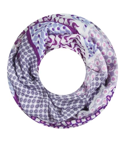 Majea Damen Loop Schal Schlauchschal Halstuch (880025) (lila 3)