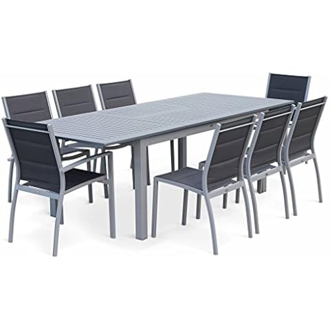 Table Extensible Chicago Gris - Alice's Garden Cover