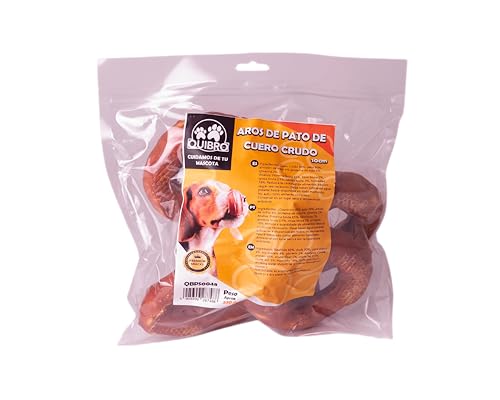 Quibropets Eendenringen, leeuw, lekkernijen voor honden, natuurlijke beloningen, zonder granen, snacks voor huisdieren, gedroogde lekkernijen, 530 g