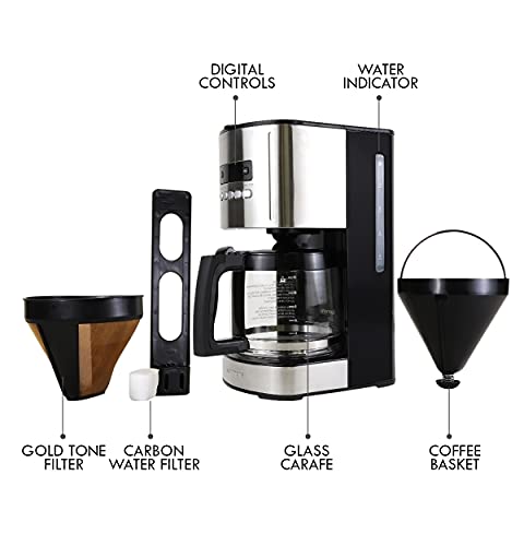 Kenmore-840704-Programmable-Coffee-Maker-Pack-of-3-12-Cup-Stainless-SteelBlack Kenmore 840704 Programmable Coffee Maker Pack of 3 12 Cup Stainless SteelBlack
