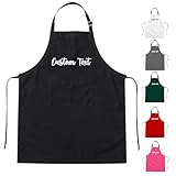 Good Design Custom Waterproof Oil-Resistant Aprons for Kitchen Cooking Grill Chef Men Women White Pink Black Red Gray Green with Pockets, Cute Smock, Mandiles Delantales para Mujer Hombres de Cocina