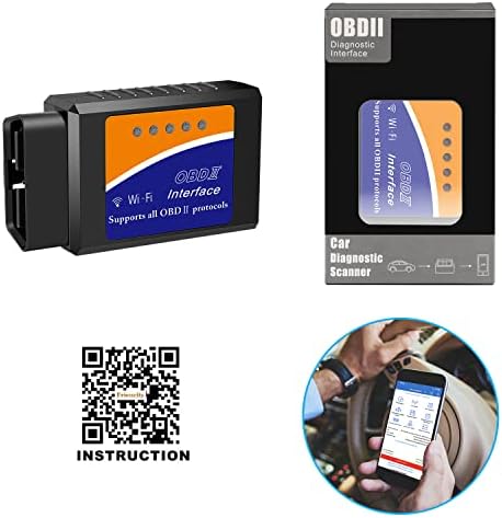Friencity Car WIFI OBD 2 OBD2 OBD ii Scanner Adapter for IOS iPhone, Android and Windows, Auto Diagnostic Scan Code Reader Tool, Check Engine Light for Year 1996 and Newer Vehicles