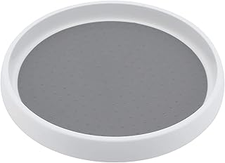 home magic Plateau Tournant Epices Rangement, Lazy Susan Etagere a épices Plateau Pivotant en Plastique, Plateau Tournant Placard Cuisine, Plateau Rond - 25cm