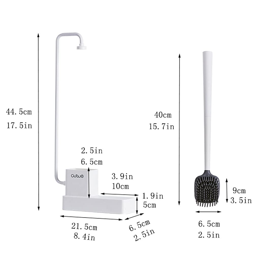 Brosse de toilette Brosse de toilette magnétique murale Brosse de toilette en silicone Design créatif Brosse de toilette Ménage Salle de bain Brosse de toilette Kit de nettoyage Brosse de nettoyage de