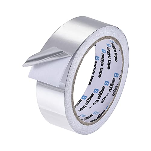 Image of uxcell Aluminum Foil Tape, 30mmx20m Self-Adhesive Waterproof High Temperature Sealing Tapes for HVAC Air Duct Pipe Insulation, Pack of 2