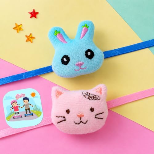 Image of CraftVatika Rakhi for Kids | Rakhi Set of 2 for Brother | Cartoon Rakhi for Boy with Fridge Magnet, Rakshabandhan Greeting Card, Tilak Set,Home Decor (M2-Kids Set)