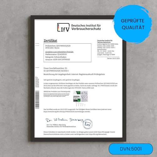 QUADRIOS Schraubhaken Set – 55 Stück Hakenschrauben aus beschichtetem Stahl, Weiß – Decken- & Wandhaken für Innen & Außen