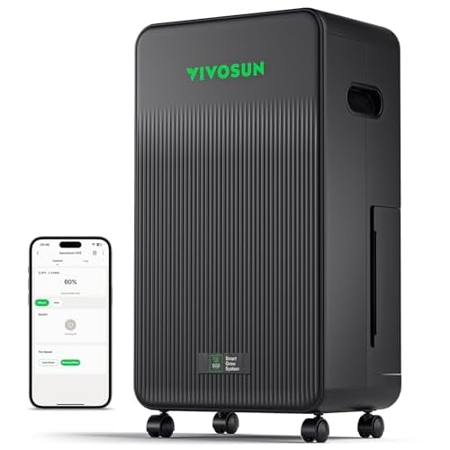 VIVOSUN AeroDrain D12 Smart Dehumidifier Up to 12L/day for G