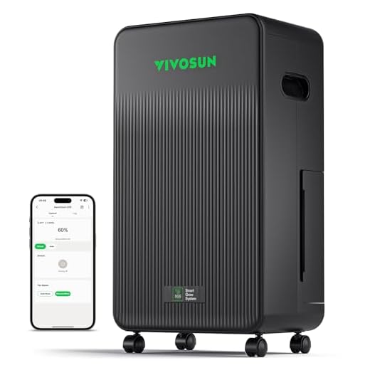 VIVOSUN AeroDrain D12 Smart Environmental Dehumidifier, up to 12L/day, 2L Water Tank, with Temperature & Humidity Sensor Probe, Smart Remote Control, Designed for Grow Tents