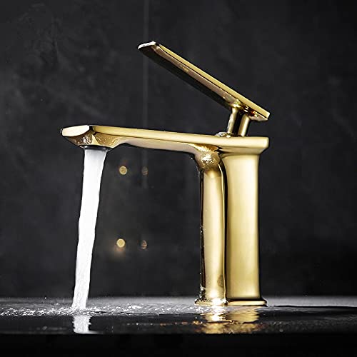 Robinet de lavabo salle de bain mitigeur eau froide chaude laiton