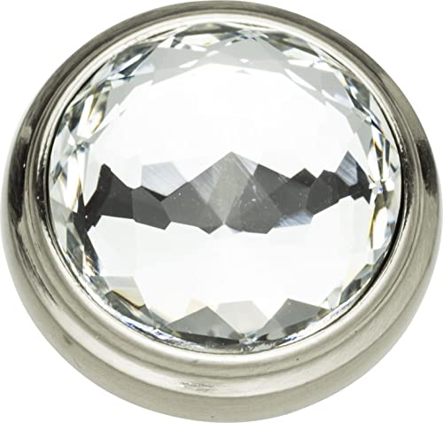 Atlas Homewares 343-Brn Legacy Crystal Brushed Nickel 1.3-Inch Round Knob #TOP2