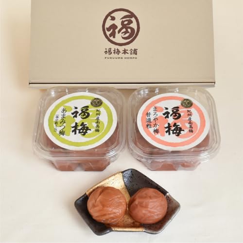 【 福梅本舗 】ハチミツ梅干し2種 昔ながらのすっぱい梅干し2種 選べる紀州南高梅干しギフトセット(250g×2パック)