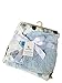 Genio Baby Sherpa Fleece Baby Blanket Unisex 30 x 40 Soft- Perfect for Swaddling and Strolling- Fluffy for Boys and Girls (Blue)